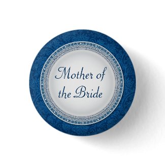 Baroque Cobalt Plaque Wedding Role Button button