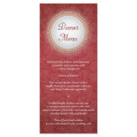Baroque Crimson Plaque Menu Rack Card