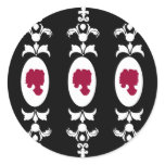 Baroque Damask Cameo stickers