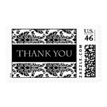 Baroque Damask Design Thank You Wedding Postage
