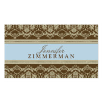 Baroque Damask Designer Business Card :: baby blue