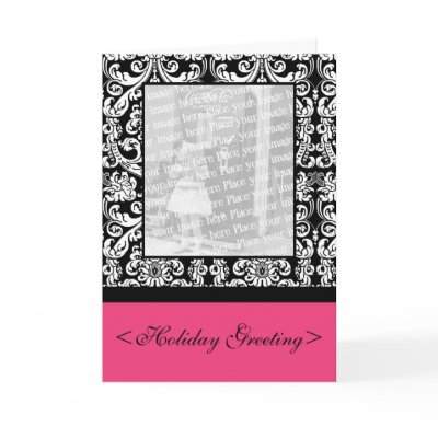 Baroque Damask Greeting Card by belladorable