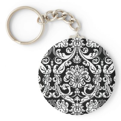 Baroque Damask Keychain by belladorable