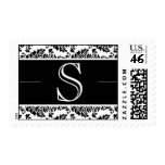 Baroque Damask Monogram S Wedding Stamp