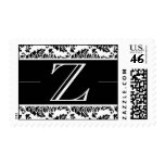 Baroque Damask Monogram Z Wedding Stamp