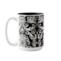 Baroque Damask Mug by belladorable Baroque Damask Mug