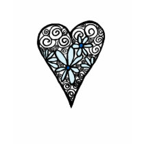 Baroque Doodle Heart t-shirts by Heartaday Baroque Doodle Heart t-shirts