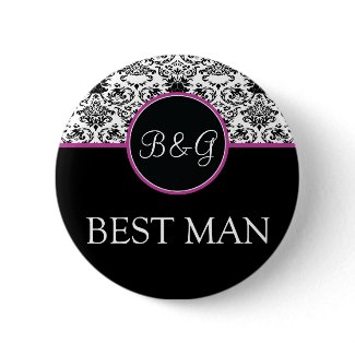 Baroque Elegance Best Man Button button