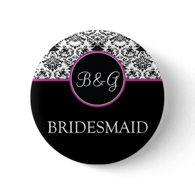 Baroque Elegance Bridesmaid Button by twoheartsshoppe