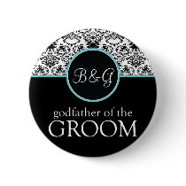 Baroque Elegance Godfather of Groom Button