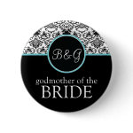 Baroque Elegance Godmother of Bride Button