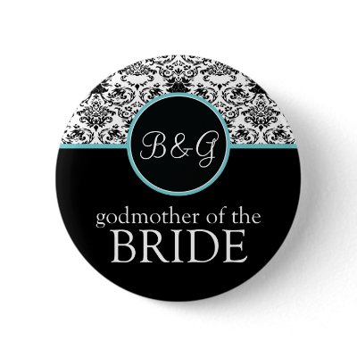 Baroque Elegance Godmother of Bride Button by twoheartsshoppe