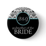 Baroque Elegance Godmother of Bride Button
