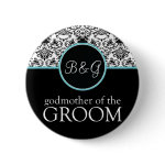Baroque Elegance Godmother of Groom Button