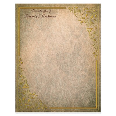 Baroque Elegance Custom Letterhead by SweetRascal