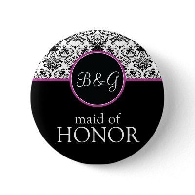 Baroque Elegance Maid of Honor Button by twoheartsshoppe