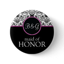 Baroque Elegance Maid of Honor Button