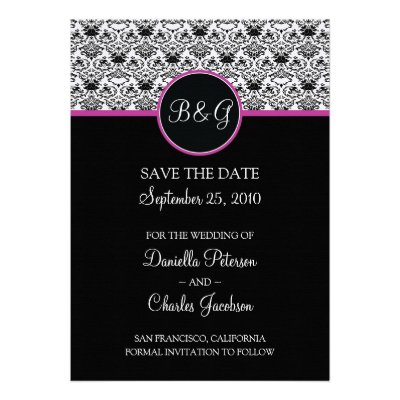 Baroque Elegance Save The Date Announcement (Pink)