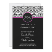 Baroque Elegance Save The Date Announcement (Pink)