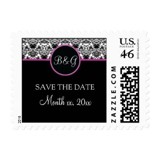 Baroque Elegance Save The Date Small Postage stamp