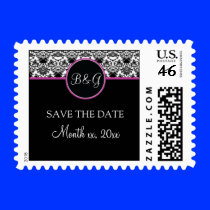 Baroque Elegance Save The Date Small Postage