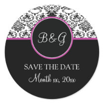 Baroque Elegance Save The Date Sticker