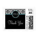 Baroque Elegance Small Postage-Aqua
