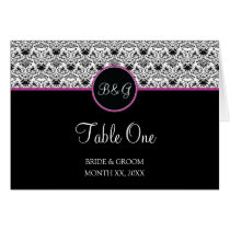 Baroque Elegance Table 1 Cards (Hot Pink) by twoheartsshoppe Baroque Elegance Table 1 Cards (Hot Pink)