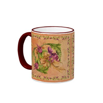 Baroque Floral 2 Coffee Mugs by Felidae52