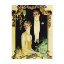 Baroque Frame Formal Couple Post Card