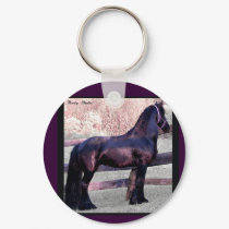Baroque Friesian Keychain