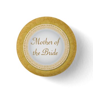 Baroque Golden Plaque Wedding Role Button button