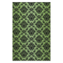 Baroque Green Victorian Scrapbook Paper Personalized Stationery