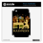 Baroque harpsichord decals for iPhone 3