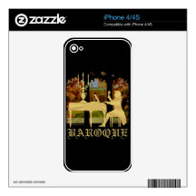 Baroque harpsichord iPhone 4S decal