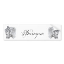 Baroque Horse Bumper Sticker