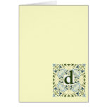 Baroque Letter D Cards