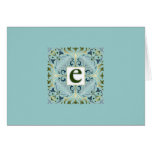 Baroque Letter E Greeting Cards