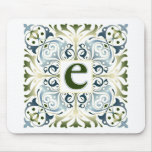 Baroque Letter E Mouse Pads