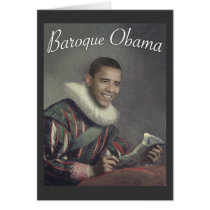 Baroque Obama Greeting Card