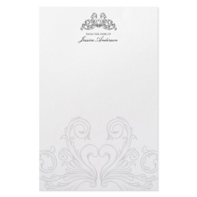 Baroque Ornaments personal stationery by BluePlanet