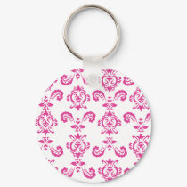 Baroque Pink Keychain