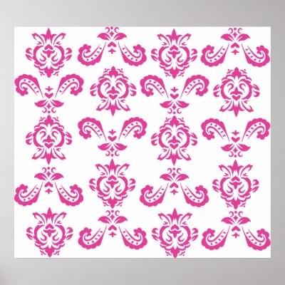 wallpaper prints. Baroque Pink Print by