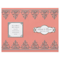 Baroque Silver Swirls -  Formal Wedding Program Flyer Design