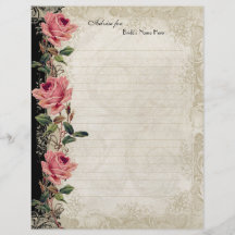 Baroque Style Vintage Rose Black n Cream Lace Flyer
