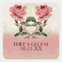 Baroque Style Vintage Rose Lace Sticker