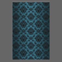 Baroque Teal Victorian Scrapbook Paper stationery