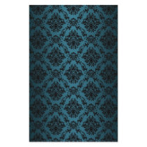 Baroque Teal Victorian Scrapbook Paper Stationery Design