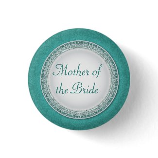 Baroque Turquoise Plaque Wedding Role Button button