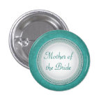 Baroque Turquoise Plaque Wedding Role Button